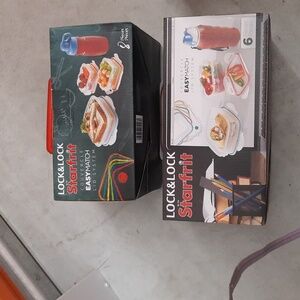 Lot of 2 Boxes Lock&Lock STARFRIT tupperware Lunch Set 14 Pieces Back To School